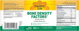 Label for Bone Density Factors