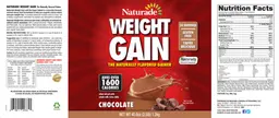 Label for Weight Gain Chocolate