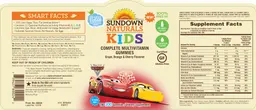 Label for Kids Complete Multivitamin Disney Pixar Cars Gummies