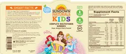 Label for Kids Complete Multivitamin Disney Princess Gummies