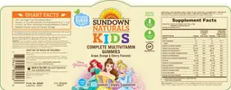 Label for Kids Complete Multivitamin Disney Princess Gummies