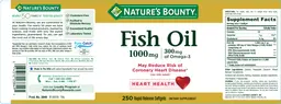 Label for Fish Oil 1000 mg