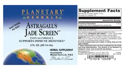 Label for Astragalus Jade Screen