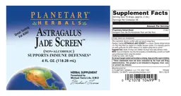 Label for Astragalus Jade Screen