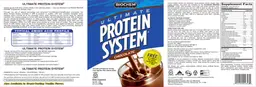 Label for Ultimate Protein System Chocolate