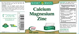 Label for Calcium Magnesium Zinc