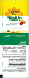 Label for Vegan D3 Gummies 1000 IU