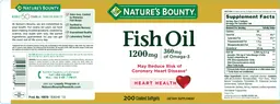 Label for Fish Oil 1200 mg
