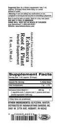 Label for Echinacea Root & Plant