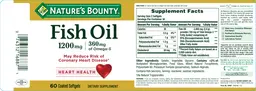 Label for Fish Oil 1200 mg