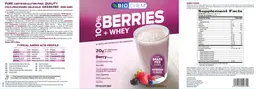 Label for 100% Berries + Whey Berry Flavor