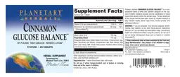 Label for Cinnamon Glucose Balance 910 mg