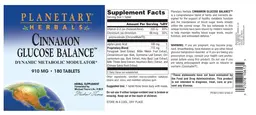 Label for Cinnamon Glucose Balance 910 mg