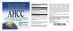 Label for AHCC 500 mg