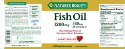 Label for Fish Oil 1200 mg