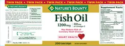 Label for Fish Oil 1200 mg