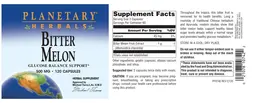 Label for Bitter Melon 500 mg