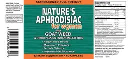 Label for Nature's Aphrodisiac For Women