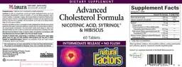 Label for Advanced Cholesterol Formula