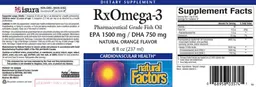 Label for RxOmega-3 Natural Orange Flavor