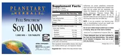 Label for Full Spectrum Soy 1000 1,000 mg