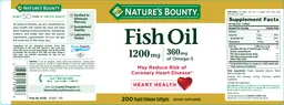 Label for Fish Oil 1200 mg