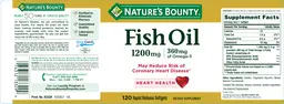 Label for Fish Oil 1200 mg
