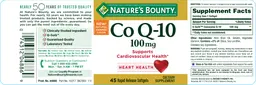Label for Co Q-10 100 mg