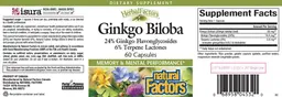 Label for Ginkgo Biloba