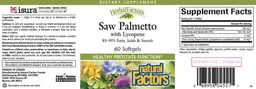 Label for Saw Palmetto With Lycopene