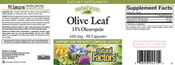 Label for Olive Leaf 500 mg