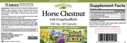 Label for Horse Chestnut With GrapeSeedRich 350 mg