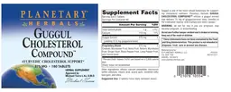 Label for Guggul Cholesterol Compound 375 mg