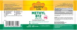 Label for Methyl B12 5000 mcg Cherry Flavor