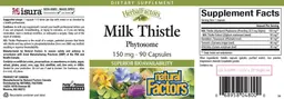 Label for Milk Thistle Phytosome 150 mg