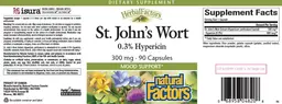 Label for St. John's Wort 300 mg