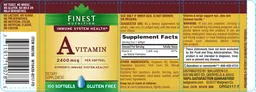 Label for A Vitamin 2400 mcg