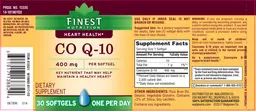 Label for CO Q-10 400 mg
