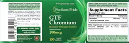 Label for GTF Chromium 200 mcg