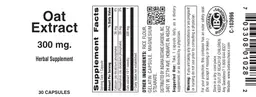 Label for Oat Extract 300 mg