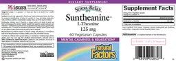Label for Suntheanine L-Theanine 125 mg