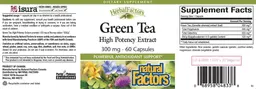 Label for Green Tea High Potency Extract 300 mg