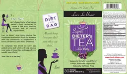 Label for Super Dieter's Tea Acai Berry