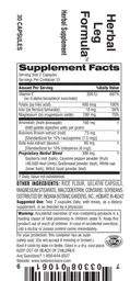 Label for Herbal Leg Formula