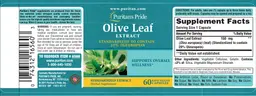 Label for Olive Leaf Extract