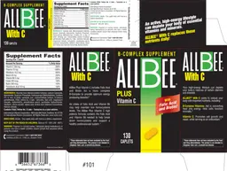 Label for AllBee Plus Vitamin C