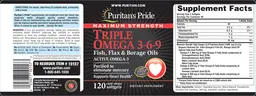 Label for Maximum Strength Triple Omega 3-6-9