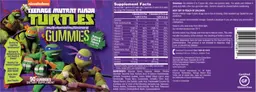 Label for Teenage Mutant Ninja Turtles Gummies
