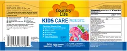 Label for Kids Care Probiotic Berry Flavor