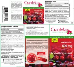 Label for Cran-Max 500 mg